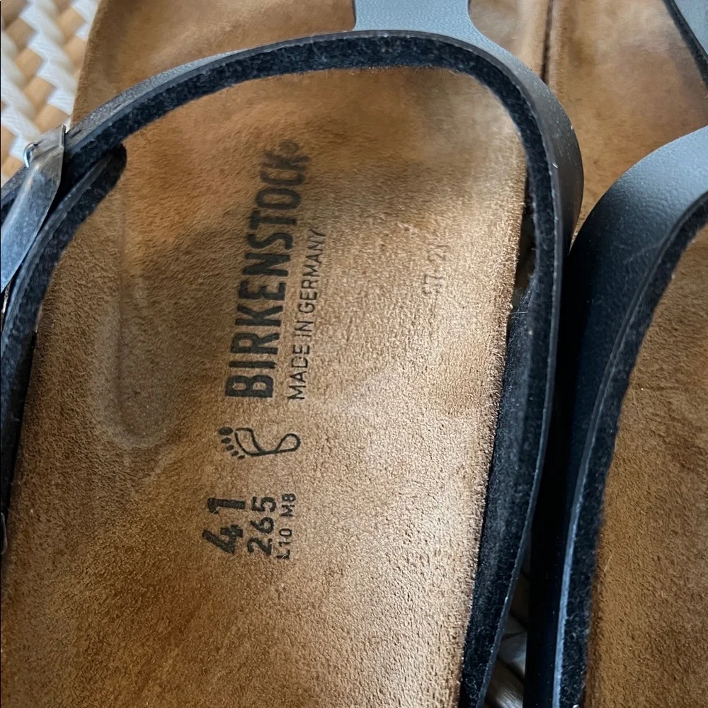 Birkenstock Sz 41 Metallic Gray Thong Sandals - Picture 6 of 6